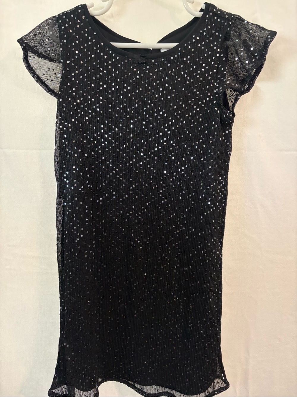 Place Black Sequin Mesh Dress